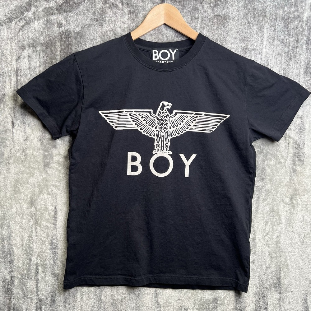 BOY London Eagle Logo Black Graphic Tee Men's S Streetwear Shirt